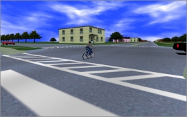 Simulator image of crosswalk